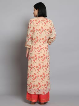 Floral Kurta With Palazzo Back