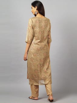 Printed Kurta With Pant Back
