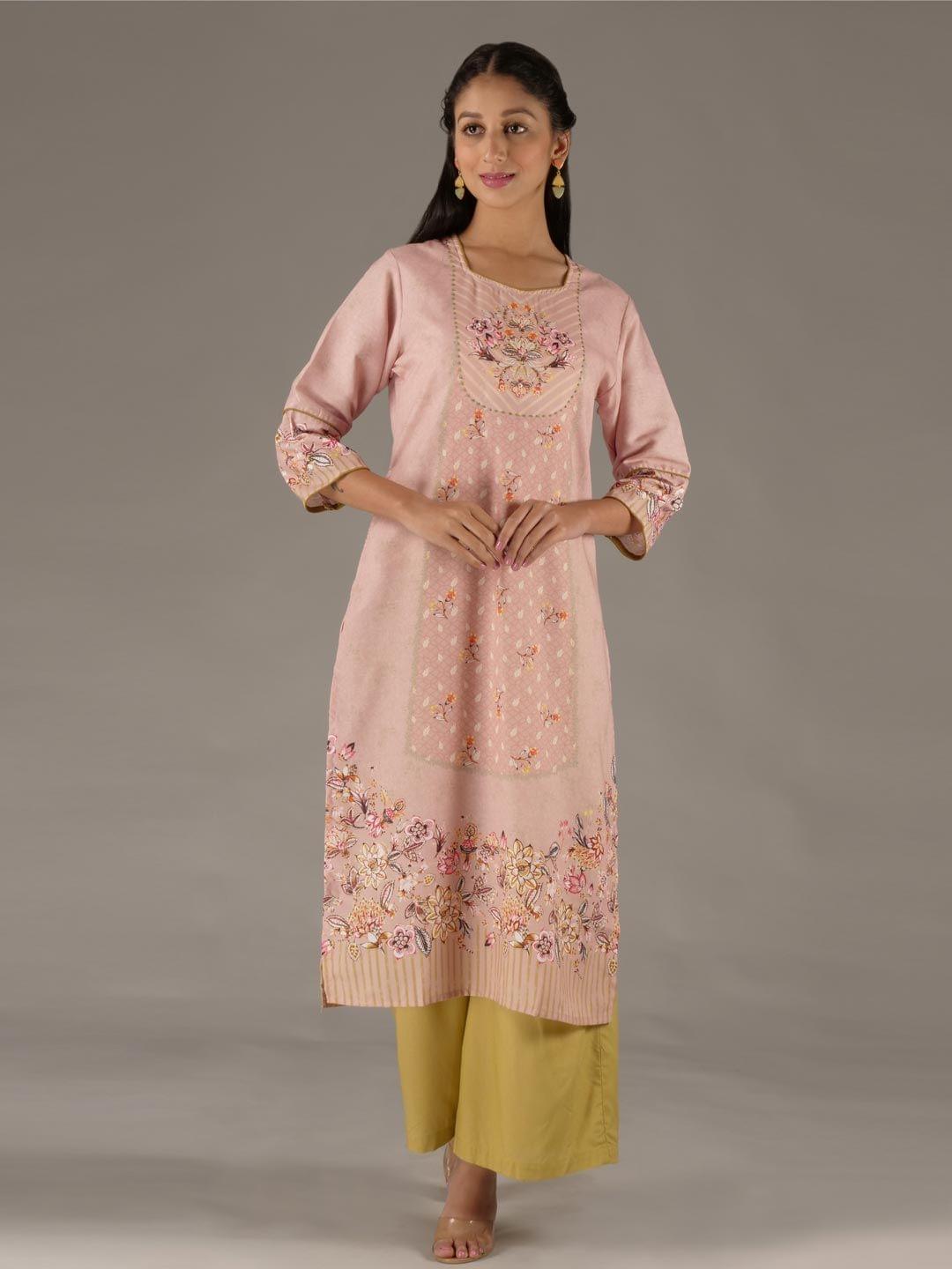 Rayon Floral Kurta Front