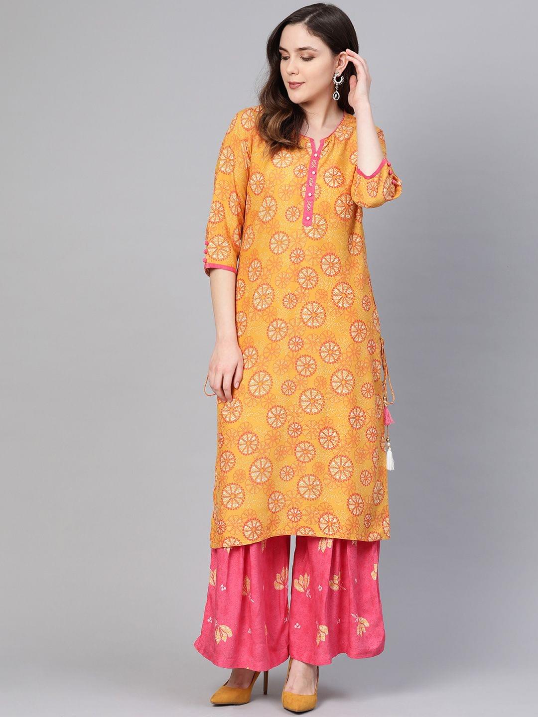 Straight Kurta With Palazzo Front
