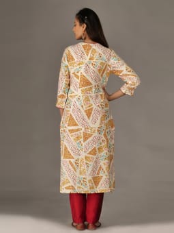 Ferns And Petals Kurta Back