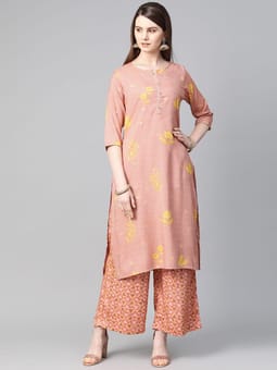 Straight Kurta With Palazzo Front