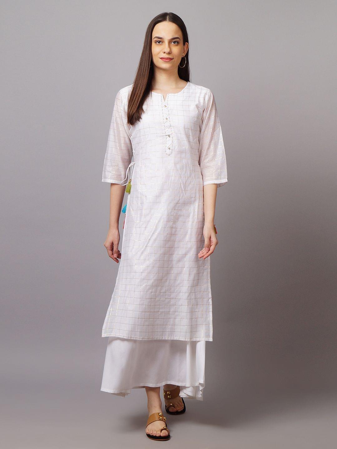 Checked Layered Dress Front