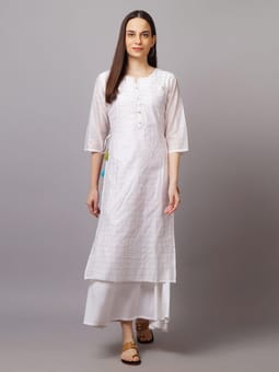 Checked Layered Dress Front
