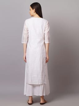 Checked Layered Dress Back