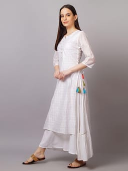 Checked Layered Dress First Closer