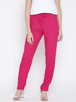 Liva Rayon Solid Trouser Front