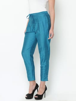 Dupion Solid Trouser Side