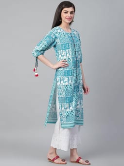 Liva Rayon Floral Kurta Two
