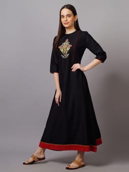 Embroidered Dress With Dupatta First Closer