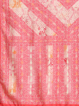 Pink Ornamental Printed Kurta Trouser Dupatta