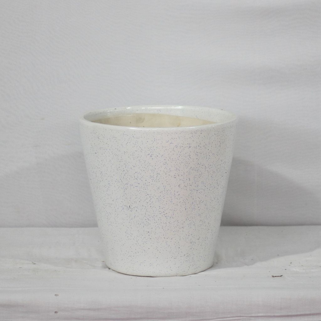 12X14 Inch White Balti Ceramic Planter