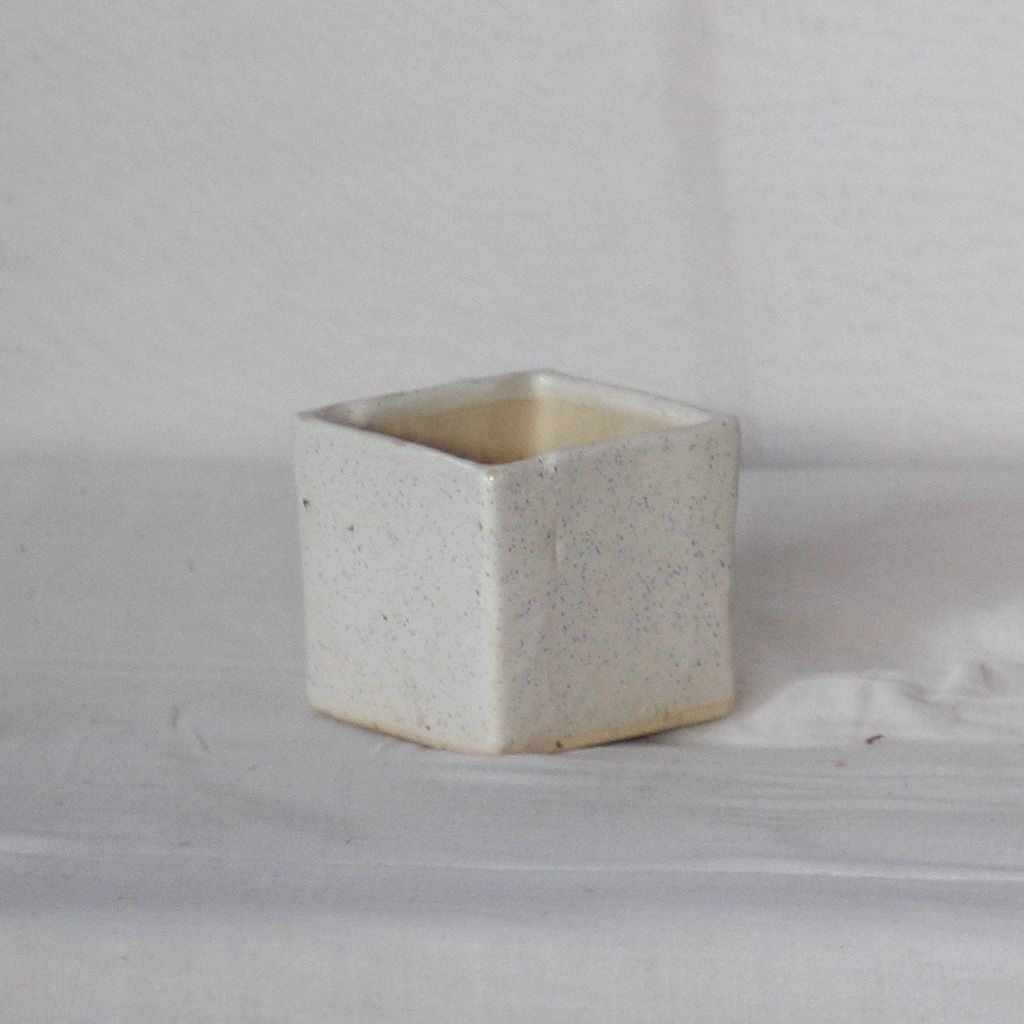 3X3 Inch White Cute Square Ceramic Planter