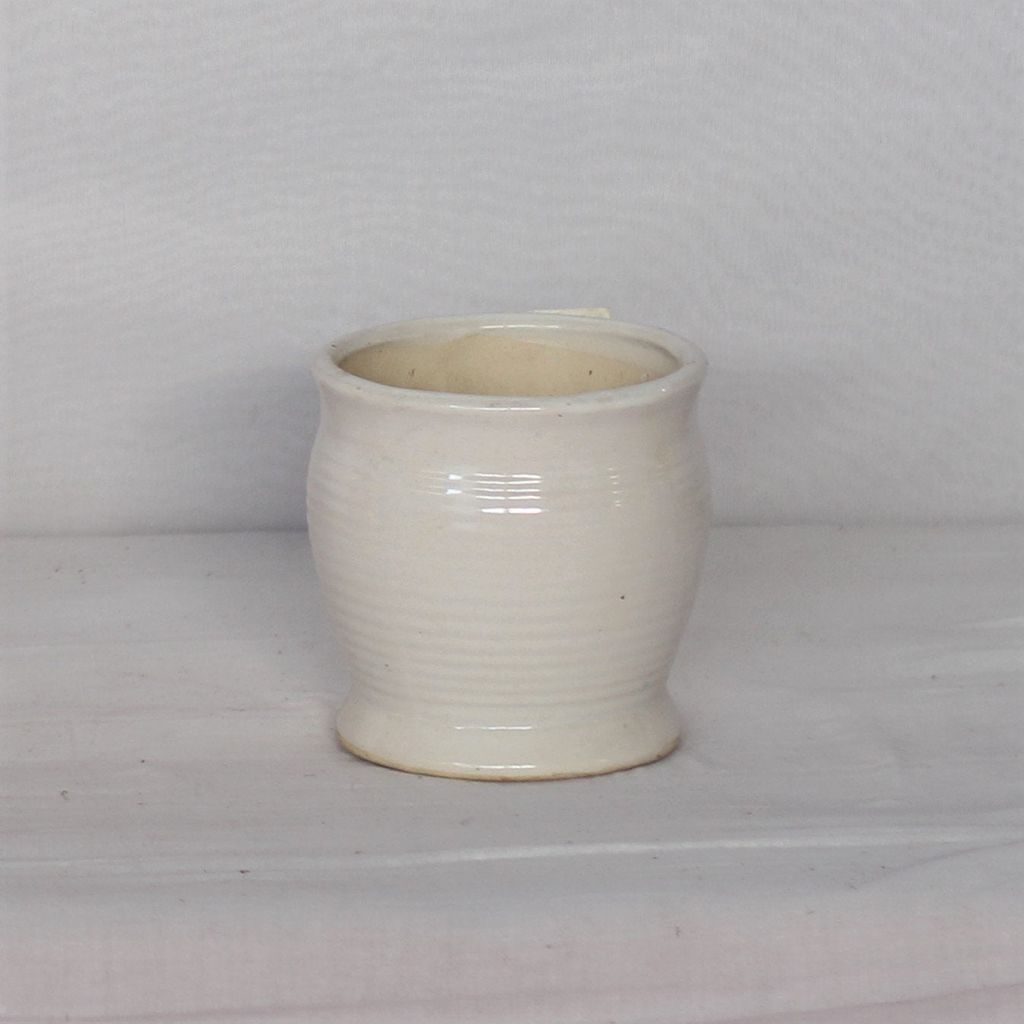 5X6 Inch White Vase Lined Ceramic Planter
