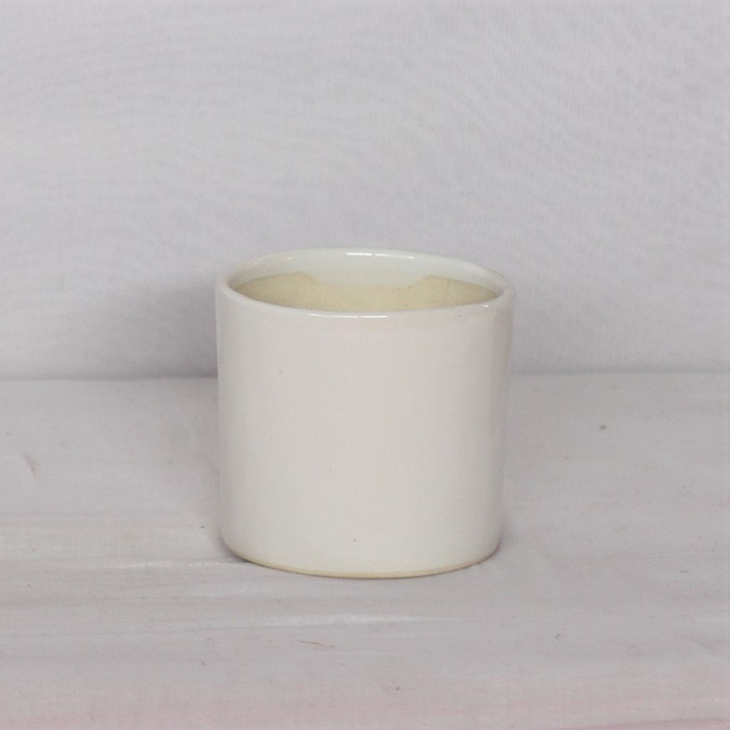 4X5 Inch White Cylindrical Shaped Ceramic Planter