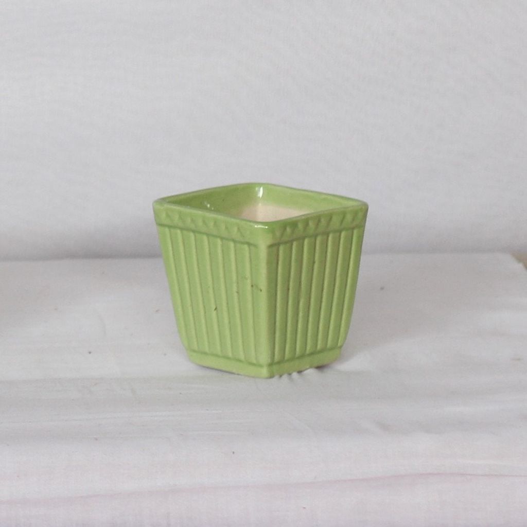3X4 Inch Light Green Cute Casket Ceramic Planter