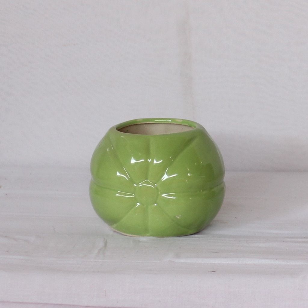 4X5 Inch Green Fruit Shape Ceramic Planter