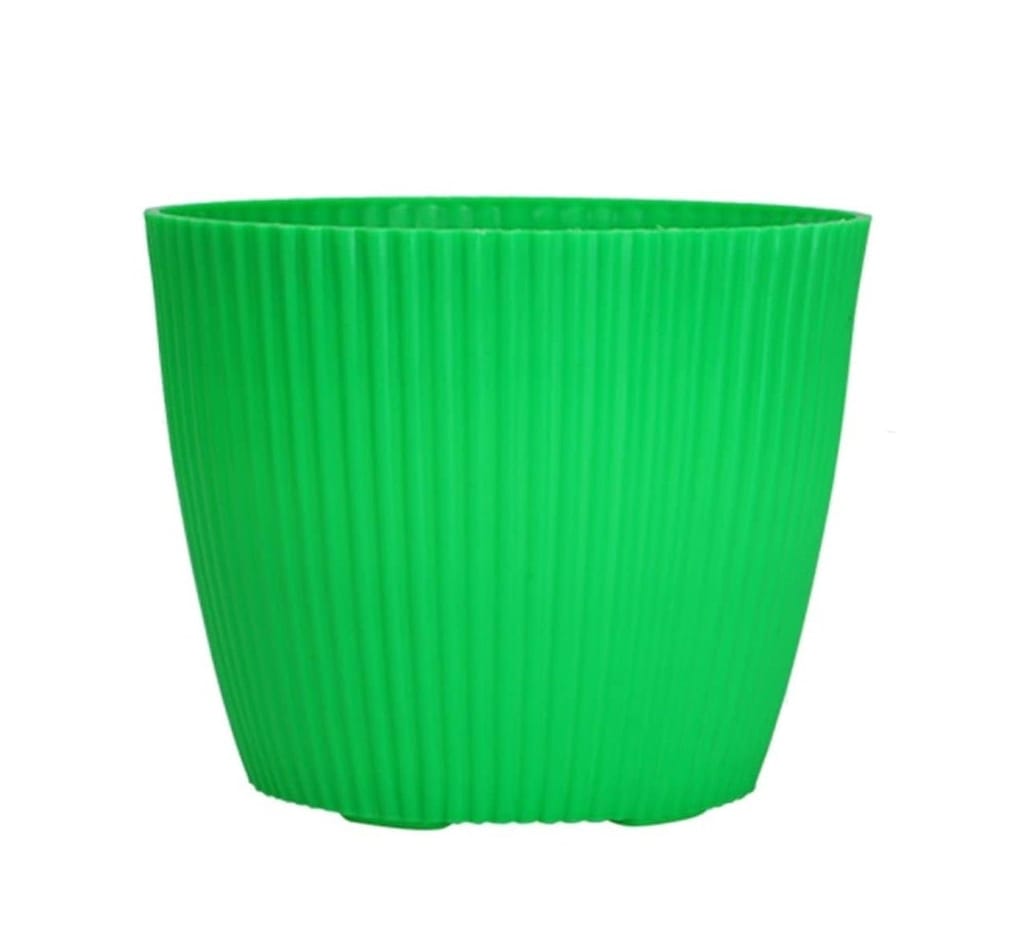 11 Inch Plastic Omega Pot - Green