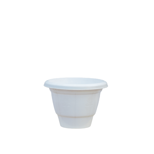 10X10 Inch Plastic Pot - White