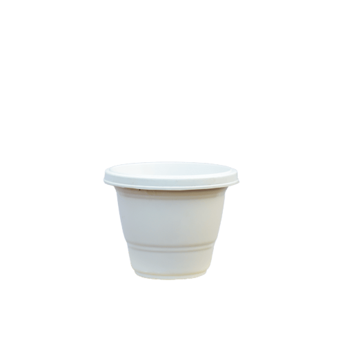 10X10 Inch Yuccabe Plastic Pot - White