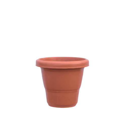 12X12 Inch Yuccabe Plastic Pot - Brown