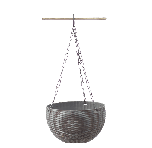 6X9 Inch Hanging Basket - Grey