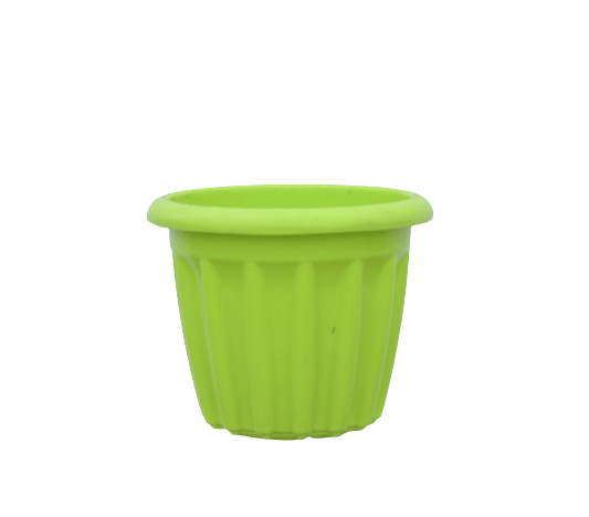 10X10 Inch Small Floot Plastic Pot - Green (Shera)