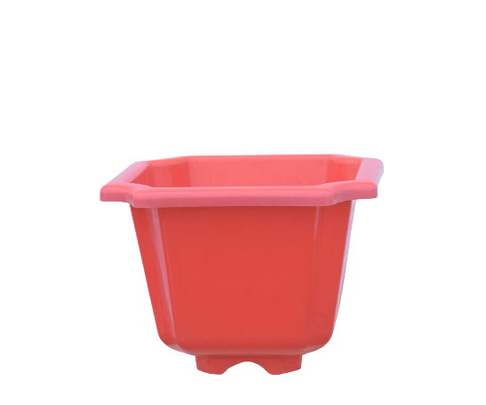 8X10 Inch Small Octa Planter - Red (Yuccabe)
