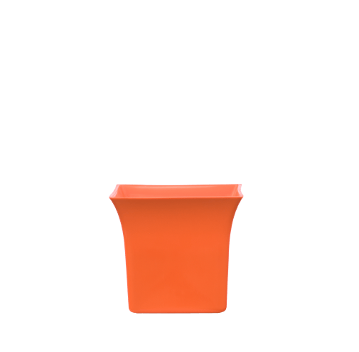 10X10 Inch Uber Square Plastic Pot - Red (Modern)