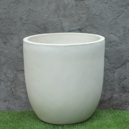 Buy Cup Fiberglass Planter-White-15 Inches Online | Urvann.com
