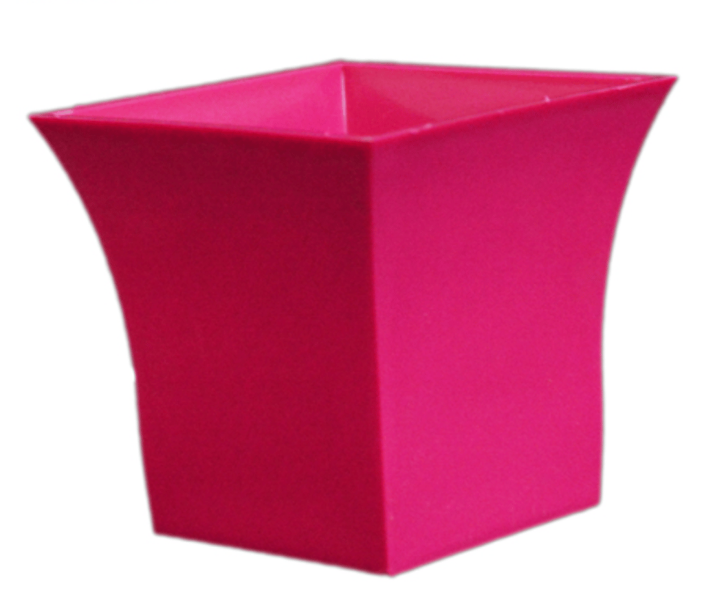 10 Inch - Pink Ruby Square Plastic Planter