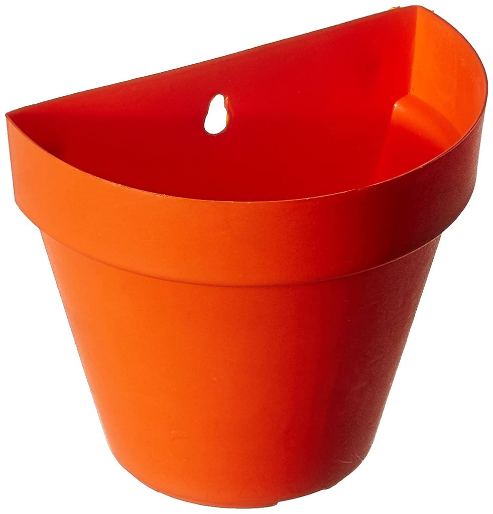 7x4 Inch - Red Plastic Wall Mounted Pot