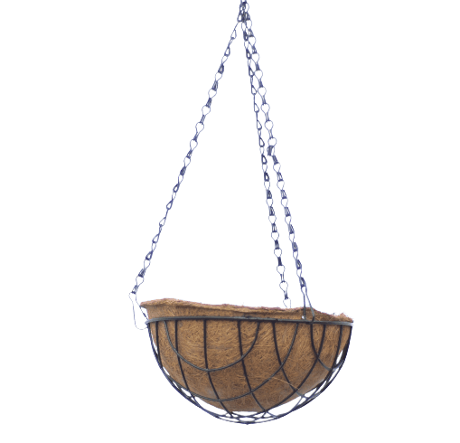 10X10 Inch Hanging Coir Basket - Heavy Chain