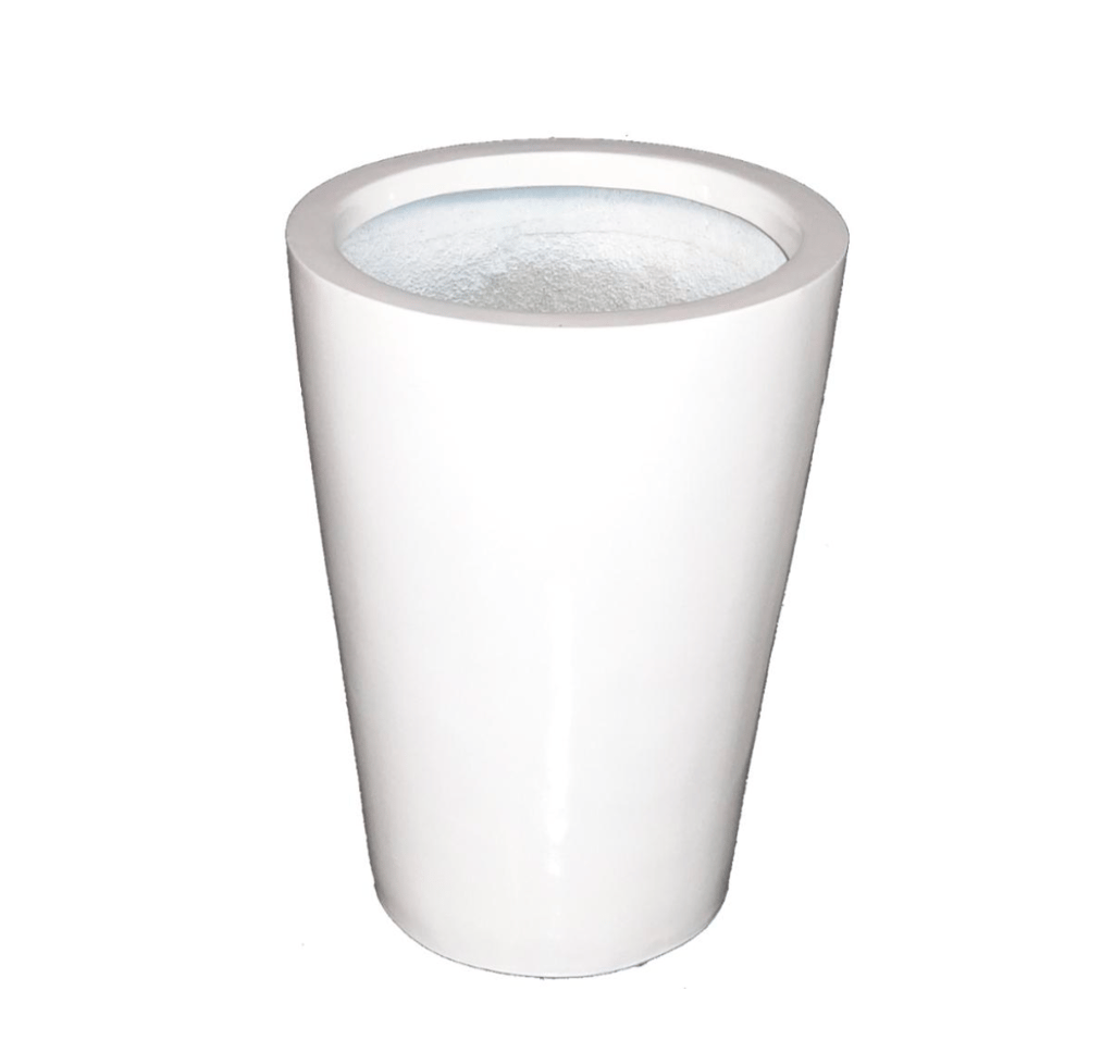 12x18 Inch - White Round Glass Shape FRP Planter