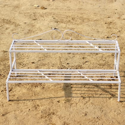 Buy 36 Inch Double Step - White Metal Stand Online | Urvann.com