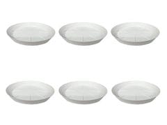Set of 6 - 12 Inch White Plastic Plate