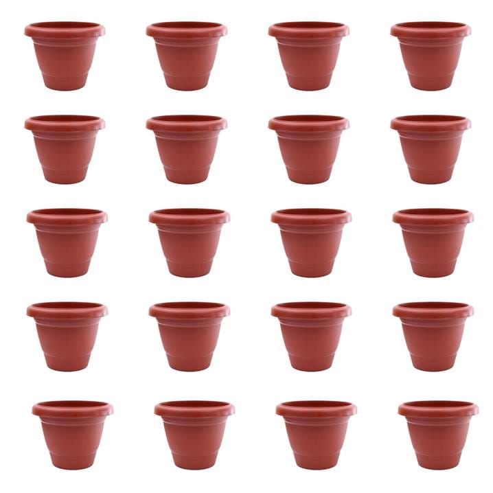 Set of 20 - 12 Inch Terracotta Plastic Pots