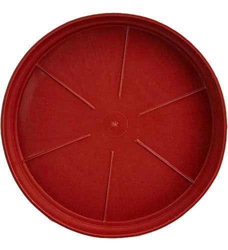 Set of 4 - 6 Inch JTC Heavy Plastic Tray - Red