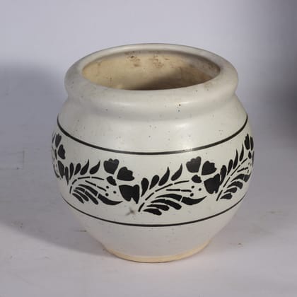 Buy 6 Inch Black White Design Ceramic Planter Online | Urvann.com