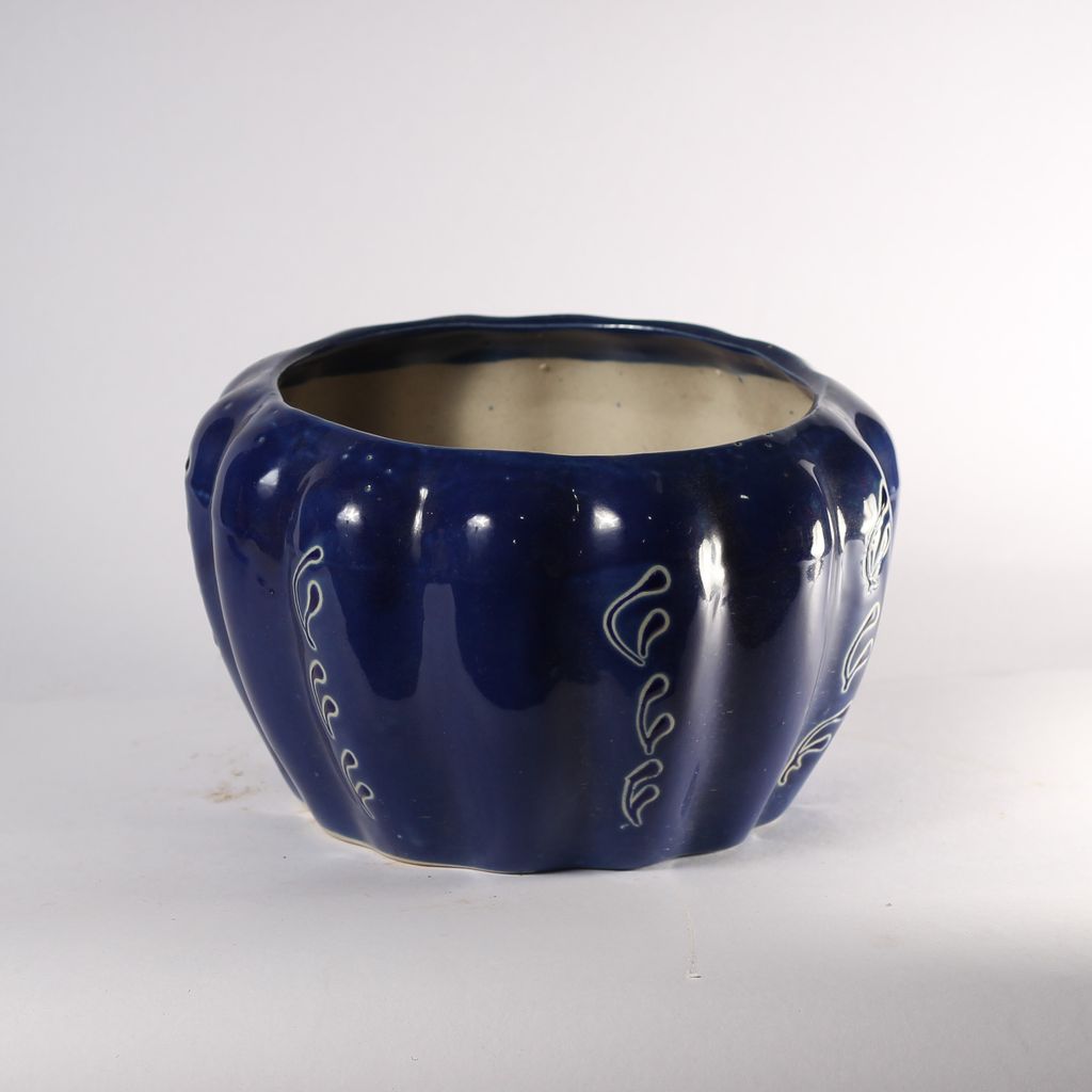6 Inch Blue Bonsai Ceramic Planter