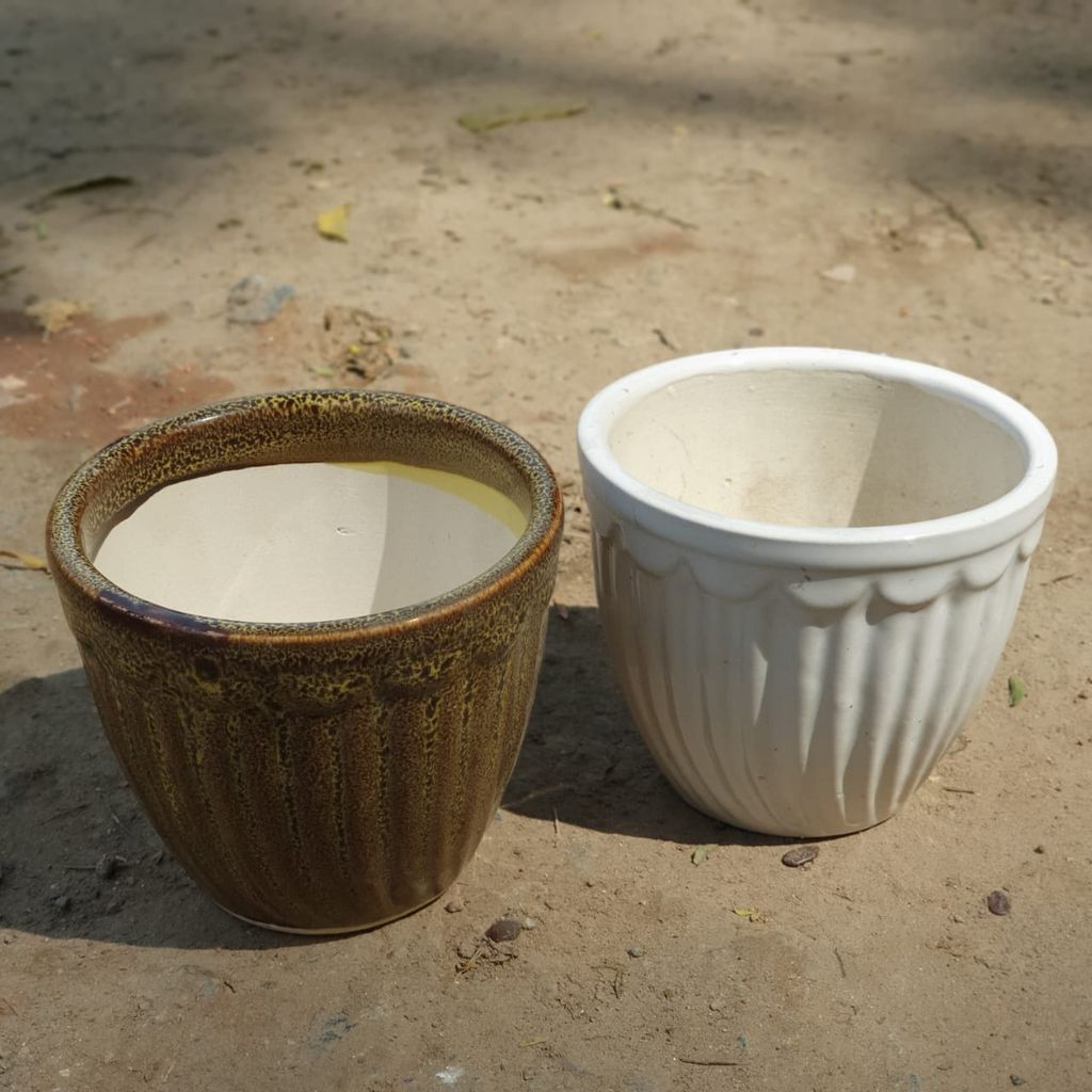 Set of 2 - 4inch ceramic planters