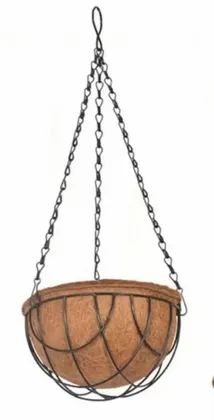 Buy 8 Inch Metal Hanging Coir Basket Online | Urvann.com
