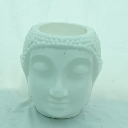 Buy 8 Inch White Elegant Buddha Ceramic Planter Online | Urvann.com