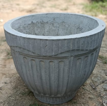 Buy 12 Inch Grey Designer Cement Planter Online | Urvann.com