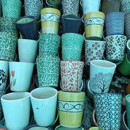 Buy 6 Inch Balti Designer Ceramic Pot (any colour & Design) Online | Urvann.com