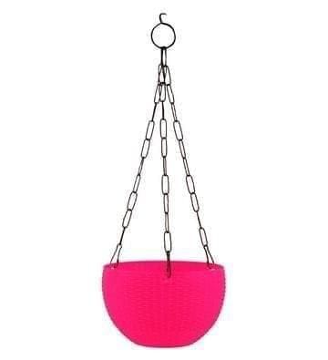 8 Inch Pink Hanging Euro Plastic Basket