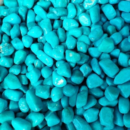Buy Decorative Sky Blue Medium Pebbles - 500 Gm Online | Urvann.com