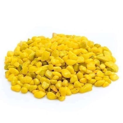 Decorative Yellow Medium Pebbles - 500 Gm