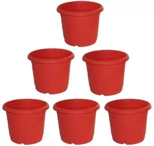 Set of 6 - 14 inch Red Nursery Pot