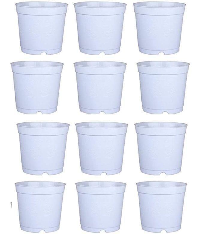 Set of 12 - 10 inch White Nursery Pot